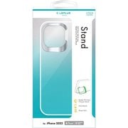 LN-IP22CSDCL [iPhone 14 Pro用 スタンド付き耐衝撃ハイブリッドケース 「UTILO Stand」 クリア]