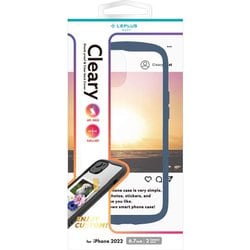 LN-IA22PLCNV [iPhone 14 Plus用 耐衝撃ハイブリッドケース 「Cleary」 ネイビー]