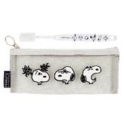 キャラクターグッズ SPMU-009 PEANUTS スヌーピー 歯ブラシセット モノクロユニークシリーズ グレー