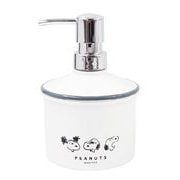 SPMU-031 PEANUTS スヌーピー ワイドディスペンサー 泡タイプ Sサイズ モノクロユニークシリーズ [キャラクターグッズ]