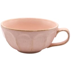 美濃焼 カネコ小兵 輪花 スープカップ 桃練 555-0216