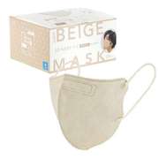 不織布マスク 3D キープフィット ライトベージュ ふつうサイズ（個包装） 30枚入り PL-FM03LBGF30E