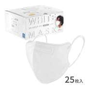 不織布マスク 3D キープフィット ホワイト ふつうサイズ（個包装） 25枚入り PL-FM03WHF25E