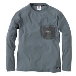 D-788 [Dickies 長袖Tシャツ グレー M]
