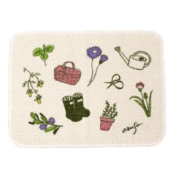 洗面マット ガーデナー 約縦45×横60cm グリーン