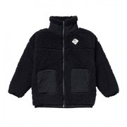 ボアジャケット MINI ROXY WAVES ZIP TZP224083 BLK 130サイズ [アウトドア ジャケット キッズ]
