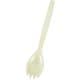 HEIKO プラスチックフォークスプーン アイボリー 16cm 単袋 4513004
