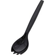 4513025 [HEIKO プラスチックフォークスプーン 黒 16cm 単袋]