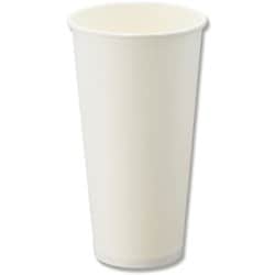 HEIKO ペーパーカップ アイス・ホット兼用 ホワイト 20オンス（最大約605ml） 25個 4535994