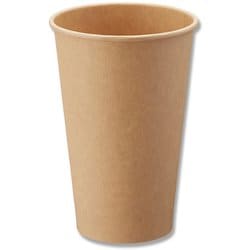 HEIKO ペーパーカップ アイス・ホット兼用 未晒 16オンス（最大約500ml） 25個 4535997