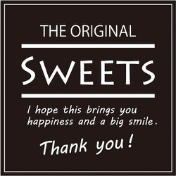 HEIKO ギフトシール Sweets スクエアブラック 7062310