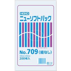HEIKO 極薄HDポリ袋 ニューソフトパック No.709 紐なし 6694729