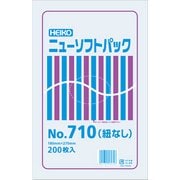 6694730 [HEIKO 極薄HDポリ袋 ニューソフトパック No.710 紐なし]