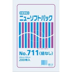 6694731 [HEIKO 極薄HDポリ袋 ニューソフトパック No.711 紐なし]