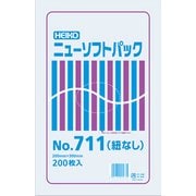 6694731 [HEIKO 極薄HDポリ袋 ニューソフトパック No.711 紐なし]