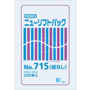 6694735 [HEIKO 極薄HDポリ袋 ニューソフトパック No.715 紐なし]