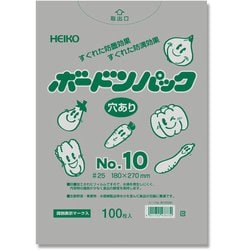 6763360 [HEIKO ボードンパック プラマーク入り #25 No.10 穴あり]