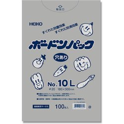 6763420 [HEIKO ボードンパック プラマーク入り #20 No.20-10L 穴あり]