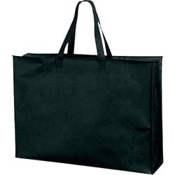 HEIKO 手提げ袋 Fバッグ 黒 チャック付3L 8739406