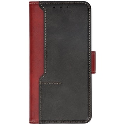 OWL-CVIE6119P-RDBK [iPhone 14 Pro 対応 手帳型ケース PUレザー レッド×ブラック]