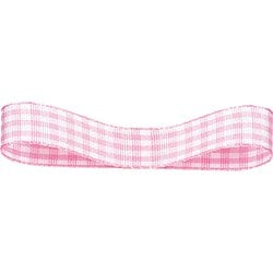 HEIKO ギンガムリボン ピンク 14×30 1424701