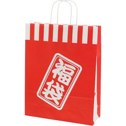 HEIKO 手提げ紙袋 25チャームバッグ 紅白 2才 3221410