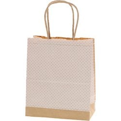 HEIKO 手提げ紙袋 25チャームバッグ 21-12 ピンドット WH 3266732