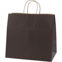 HEIKO 手提げ紙袋 25チャームバッグ 未晒 焦茶C 34-1 3269406