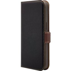 7014IP261BO [iPhone 14/13用 ケース カバー 手帳型ケース 薄型 スタンド機能 サイドマグネット BK×DBR]