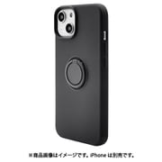 7066IP261TP [iPhone 14/13用 ケース カバー ソフトケース TPU スマホリング付き 落下防止 ブラック]