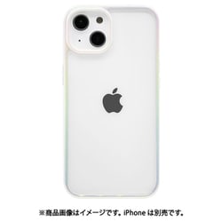 7097IP261HB [iPhone 14/13用 ケース カバー Aurora Frame ハイブリッドケース TPU×PC ホワイト]