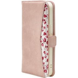 7129IP261PBO [iPhone 14 Pro用 ケース カバー 手帳型 ハンドストラップ付き 花柄 ライトピンク]