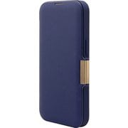 7139IP261PBO [iPhone 14 Pro用 ケース カバー 手帳型クラムシェルケース ネイビー]
