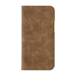 iP22-61-FLAT02 [iPhone 14/13兼用手帳型ケース Flat. Brown]