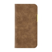 iP22-61-FLAT02 [iPhone 14/13兼用手帳型ケース Flat. Brown]