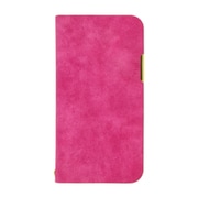 iP22-61-FLAT06 [iPhone 14/13兼用手帳型ケース Flat. Rose Pink]