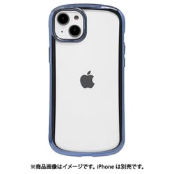 7232IP267TP [iPhone 14 Plus用 ケース カバー VANILLA PACK TPUケース メタルフレーム 2.7mm curve ブルー]