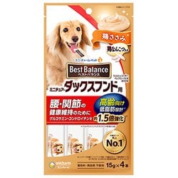 ベストバランスおやつ ミニチュア・ダックスフンド用 高齢向け 鶏ささみ [犬用おやつ ウェットタイプ 15g×4本]