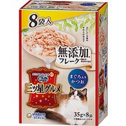 銀のスプーン 三ツ星グルメ パウチ フレーク無添加 まぐろ入りかつお [猫用 ウェットフード 35g×8袋 全年齢適応 一般食]