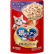 銀のスプーン パウチ ウェットタイプ まぐろ・かつおにしらす入り [猫用 ウェットフード 60g 成猫（1歳～） 一般食]
