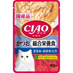 CIAOパウチ 総合栄養食 かつお ささみ・おかか入り 40g