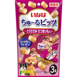 ヨドバシ.com - いなばペットフード ちゅ～るビッツ とりささみ さつまいも入り [犬用おやつ 12g×3袋 国産 緑茶消臭成分配合]  通販【全品無料配達】