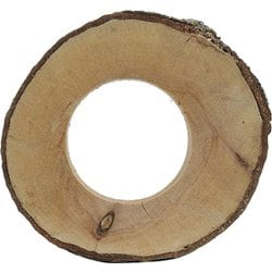 えさ皿一個穴貫通 堅木