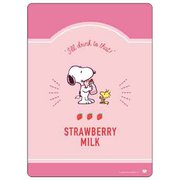 限定 下敷 PEANUTS Milk stand いちご牛乳 S4139747