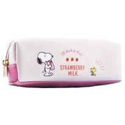 限定 ダブルファスナーペンケース PEANUTS Milk stand いちご牛乳 S1425749