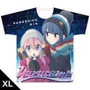 ゆるキャン△ フルグラフィックTシャツ XLサイズ 各務原なでしこ＆志摩リン [キャラクターグッズ]