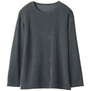 リカバリーウェア コンフォートヒート クルーネック プルオーバー メンズ Lサイズ ファントムブラック 8400-2205