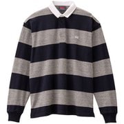 4インチストライプラグビージャージ 4INCH STRIPE RUGBY JERSEY RA42621 ミディアムグレー(15) Mサイズ [ポロシャツ メンズ]