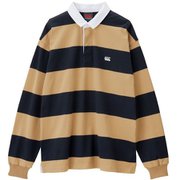 4インチストライプラグビージャージ 4INCH STRIPE RUGBY JERSEY RA42621 ベージュ(31) XLサイズ [ポロシャツ メンズ]