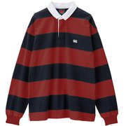 4インチストライプラグビージャージ 4INCH STRIPE RUGBY JERSEY RA42621 マルーン(69) Mサイズ [ポロシャツ メンズ]